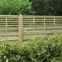 Forest 6' x 5' Kyoto Pressure Treated Decorative Fence Panel - 1.8m x 1.5m
