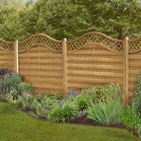 Forest 6' x 4' Paloma Pressure Treated Decorative Fence Panel (Europa Prague) - 1.8m x 1.2m