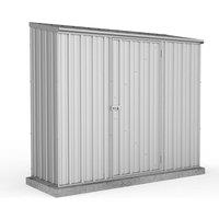 7'5 x 3' Absco Space Saver Pent Metal Shed - Zinc (2.26m x 0.78m)