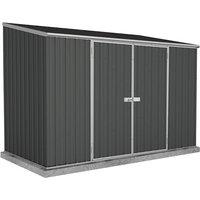 10' x 5' Absco Space Saver Double Door Metal Shed - Dark Grey (3m x 1.52m)