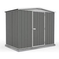 7'5 x 5' Absco Regent Apex Metal Shed - Grey (2.26m x 1.44m)