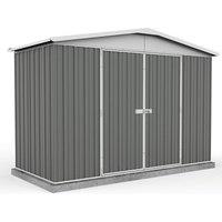 10' x 5' Absco Regent Double Door Metal Shed - Grey (3m x 1.44m)