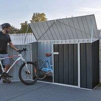 7' x 3' Absco Metal Bike Store - Dark Grey (2.26m x 0.78m)