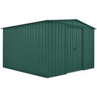 10' x 10' Globel Heritage Green Apex Metal Shed (3.08m x 3.10m)