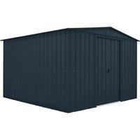 10' x 10' Globel Anthracite Grey Apex Metal Shed (3.08m x 3.10m)