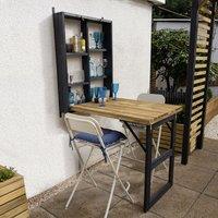 Forest Wooden Fold Down Garden Wall Bar 2'6 x 0'6