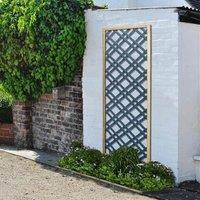 Forest 5'11 x 2' Grey Painted Wooden Diamond Lattice Panel (1.8m x 0.6m)