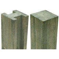 7'11" x 3.7" x 3.7" Forest Planed H Slotted Fence Post (2.4m x 94mm x 94mm)