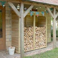 5'12 x 2'10 Forest Pent Medium Overlap Log Store (1.8m x 0.9m)