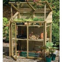 4'x2' Forest Wooden Small Mini Lean To Greenhouse (1.2x0.62m)