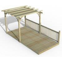 8' x 16' Forest Pergola Deck Kit with Retractable Canopy No. 2 (2.4m x 4.8m)