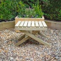 Forest Slatted Wooden Garden Table 1'9 x 1'8 (0.54m x 0.50m)