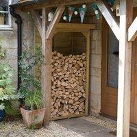 3'0 x 2'10 Forest Pent Small Overlap Log Store (0.9m x 0.86m)
