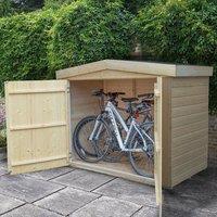 6'6 x 2'7 Forest Shiplap Large Double Door Apex Garden Storage - Outdoor Bike / Mower Store (1.9m x 0.81m)