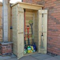 3'6 x 1'10 Forest Shiplap Tall Pent Wooden Garden Storage Tool Store - Outdoor Patio Storage (1m x 0.56m)