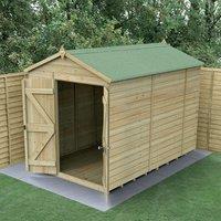 10' x 6' Forest Timberdale 25yr Guarantee Tongue & Groove Pressure Treated Windowless Double Door Apex Shed (3.05m x 2.03m)