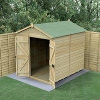 8' x 6' Forest Timberdale 25yr Guarantee Tongue & Groove Pressure Treated Windowless Double Door Apex Shed (2.46m x 2.03m)