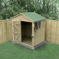 7' x 5' Forest Timberdale 25yr Guarantee Tongue & Groove Pressure Treated Double Door Apex Shed (2.33m x 1.58m)