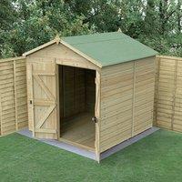 7' x 7' Forest Timberdale 25yr Guarantee Tongue & Groove Pressure Treated Windowless Double Door Apex Shed (2.33m x 2.17m)