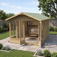 12' x 8' Forest Timberdale 25yr Guarantee Double Door Apex Summer House (3.91m x 2.69m)
