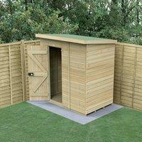 6' x 4' Forest Timberdale 25yr Guarantee Tongue & Groove Pressure Treated Windowless Pent Shed (1.95m x 1.38m)