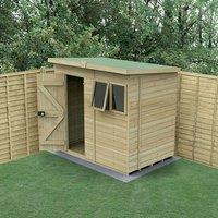 7' x 5' Forest Timberdale 25yr Guarantee Tongue & Groove Pressure Treated Pent Shed (2.24m x 1.67m)