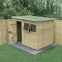 8' x 6' Forest Timberdale 25yr Guarantee Tongue & Groove Pressure Treated Pent Shed (2.48m x 2.02m)