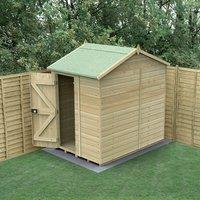 7' x 5' Forest Timberdale 25yr Guarantee Tongue & Groove Pressure Treated Windowless Reverse Apex Shed (2.33m x 1.58m)
