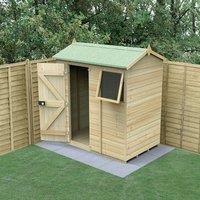 6' x 4' Forest Timberdale 25yr Guarantee Tongue & Groove Pressure Treated Reverse Apex Shed (1.93m x 1.37m)