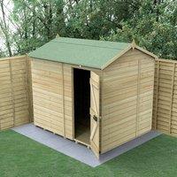 8' x 6' Forest Timberdale 25yr Guarantee Tongue & Groove Pressure Treated Windowless Reverse Apex Shed (2.46m x 2.03m)