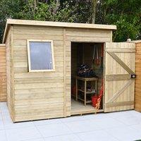 8' x 6' Forest Timberdale 25yr Guarantee Tongue & Groove Pressure Treated Pent Shed (2.5m x 2.02m)