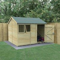 10' x 8' Forest Timberdale 25yr Guarantee Tongue & Groove Pressure Treated Reverse Apex Shed (3.06m x 2.52m)