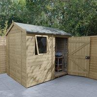 8' x 6' Forest Timberdale 25yr Guarantee Tongue & Groove Pressure Treated Reverse Apex Shed (2.4