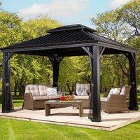 12' x 10' Trimetals Sojag Messina Anthracite Garden Gazebo (3.63m x 2.98m)