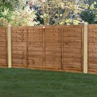 Forest 6' x 3' Brown Pressure Treated Super Lap Fence Panel (1.83m x 0.91m)