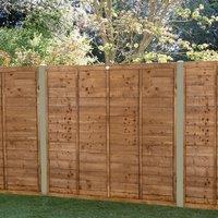 Forest 6' x 5' Brown Pressure Treated Super Lap Fence Panel (1.83m x 1.52m)