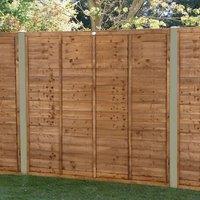 Forest 6' x 6' Brown Pressure Treated Super Lap Fence Panel (1.83m x 1.83m)