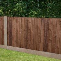 Forest 6' x 3' Brown Pressure Treated Vertical Closeboard Fence Panel (1.83m x 0.92m)