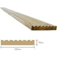 Forest Treated Softwood Value Deck Board 19mm x 120mm x 2.4m Pack of 50