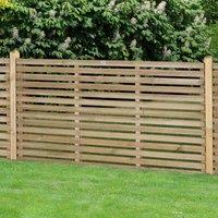 Forest 6' x 3' Pressure Treated Contemporary Slatted Fence Panel (1.8m x 0.9m)