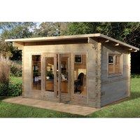 Forest Melbury 4m x 3m Log Cabin (34mm) - Single Glazed