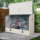 6'4 x 2'9 Trimetals Protect.a.Cycle Metal Bike Shed with Ramp - Cream (1.95m x 0.88m)