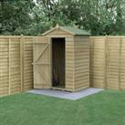 4' x 3' Forest 4Life 25yr Guarantee Overlap Pressure Treated Windowless Apex Wooden Shed (1.34m x 1m