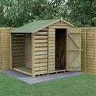 6' x 4' Forest 4Life 25yr Guarantee Overlap Pressure Treated Windowless Apex Wooden Shed with Lean T