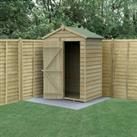 5' x 3' Forest 4Life 25yr Guarantee Overlap Pressure Treated Windowless Apex Wooden Shed (1.64m x 1m
