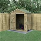 6' x 4' Forest 4Life 25yr Guarantee Overlap Pressure Treated Windowless Double Door Apex Wooden Shed