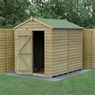 8' x 6' Forest 4Life 25yr Guarantee Overlap Pressure Treated Windowless Apex Wooden Shed (2.42m x 1.