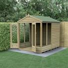 8' x 6' Forest 4Life 25yr Guarantee Double Door Apex Summer House - 5 Windows (2.42m x 1.99m)