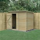 7' x 5' Forest 4Life 25yr Guarantee Overlap Pressure Treated Windowless Pent Wooden Shed (2.26m x 1.
