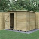 8' x 6' Forest 4Life 25yr Guarantee Overlap Pressure Treated Windowless Pent Wooden Shed (2.52m x 2.